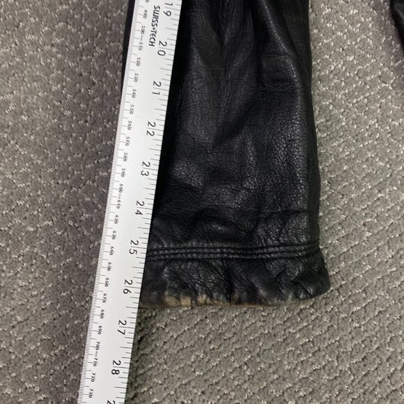 The Territory Ahead Leather Jacket Mens XLT Black Distressed Heavyweight XL Tall - Picture 14 of 16